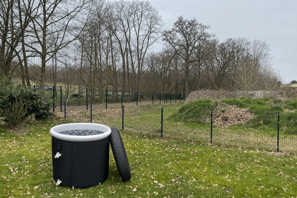 Eishelden Premium Eisbad im Garten